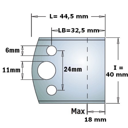 CMT 690-193 knivemne 40 mm for sliping av spesialprofiler