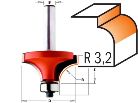 CMT 938.190.11 avrundingsfres R 3,2 mm