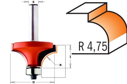 CMT 938.222.11 avrundingsfres R 4,75 mm