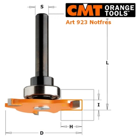 CMT 923A notfres notblad på aksling med kulelager